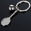 Silver Golf Tennis Keyring Sports Classic 3D Pendant